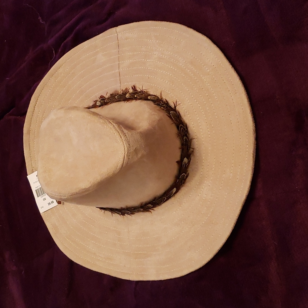 Hat, faux suede